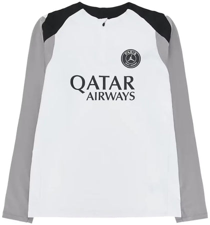 Jordan Paris Saint-Germain Strike Night Edition Men's Dri-FIT Soccer Knit Drill Top White/Atmosphere Grey/Black/Black - au...