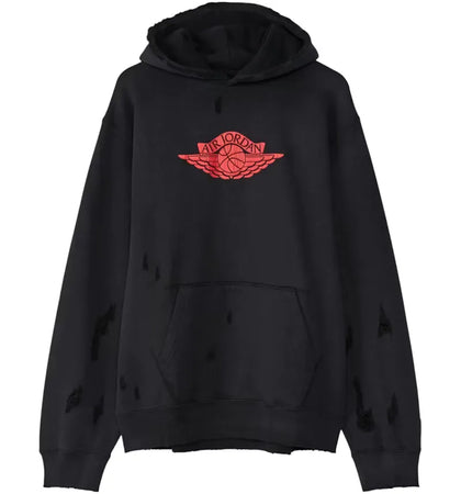 Jordan Rare Air Fleece Pullover Hoodie Black - authentic Jordan apparel