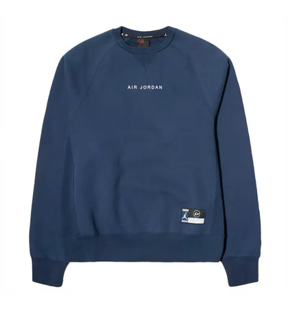 Jordan x Fragment Crewneck Sweatshirt Navy/Sport Royal/White - authentic Jordan apparel