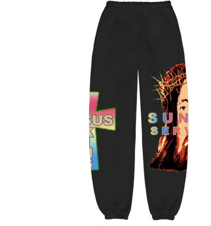 Kanye West AWGE for JIK Cross II Sweatpants Black - authentic Kanye West apparel