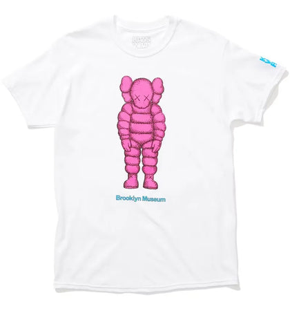 KAWS Brooklyn Museum WHAT PARTY T-shirt White - authentic KAWS apparel