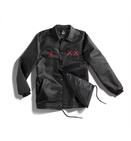 KAWS x Jordan Satin Coaches Jacket Black - authentic KAWS apparel