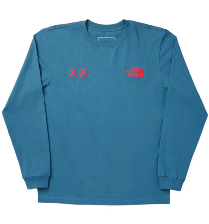 KAWS x The North Face L/S Tee Mallard Blue - authentic KAWS product