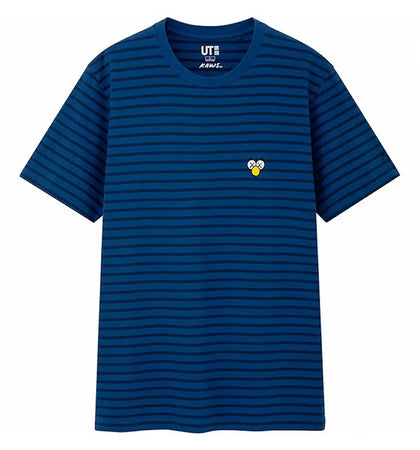 KAWS x Uniqlo BFF Striped Tee (US Sizing) Blue - authentic KAWS product