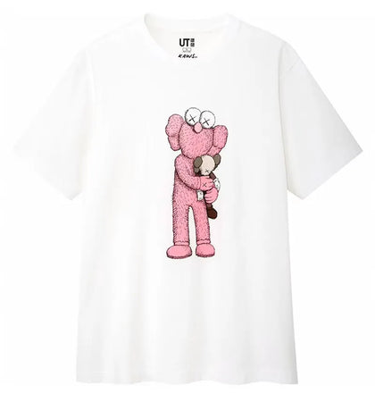 KAWS x Uniqlo Pink BFF Tee (US Sizing) White - authentic KAWS product