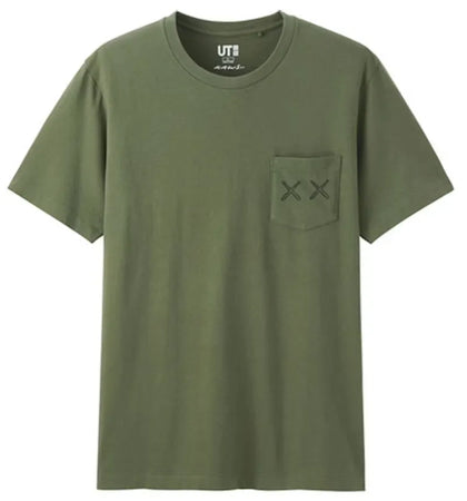KAWS x Uniqlo XX Pocket Tee (Asia Sizing) Olive - authentic KAWS product