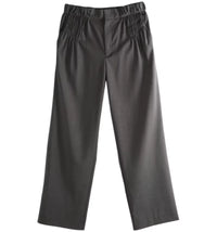 Kiko Kostadinov Melange Wool Minna Gathered Trousers Black