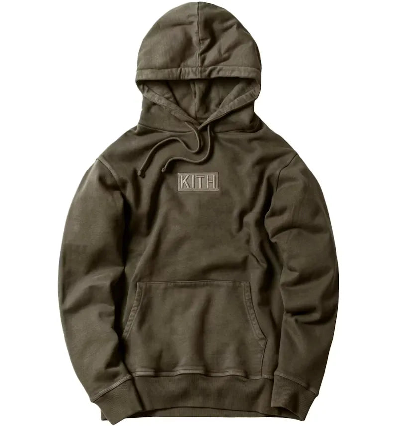 Kith Classic Logo Hoodie Olive - vue 360