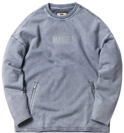 Kith Indigo Redfield Crewneck Light Indigo - authentic Kith product