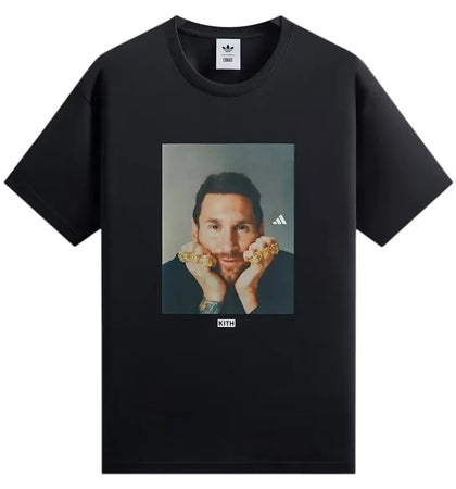 Kith x adidas Messi Football Graphic Tee Black - authentic Kith product