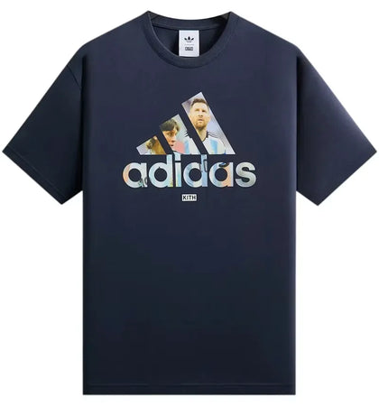 Kith x adidas Messi Football Graphic Tee Night Navy - authentic Kith product