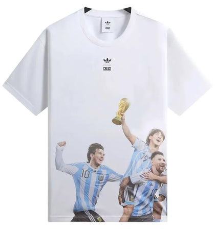 Kith x adidas Messi Football World Cup Graphic Tee White - authentic Kith product