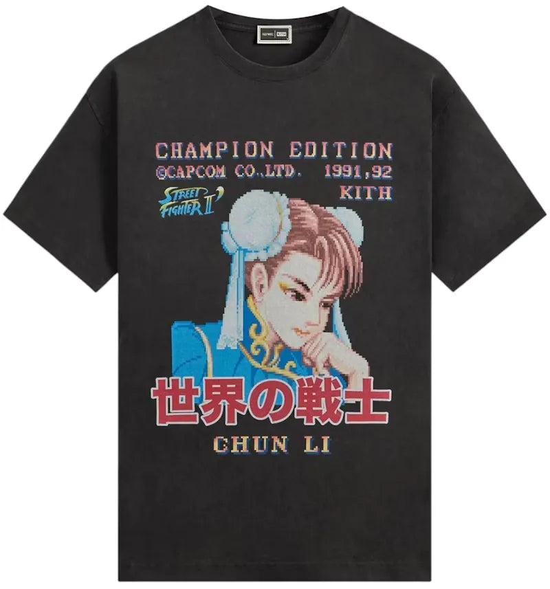 Kith x Capcom Chun Li Champion Edition Vintage Tee Black - vue 360
