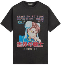 Kith x Capcom Chun Li Champion Edition Vintage Tee Black