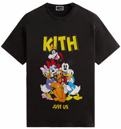 Kith x Disney Mickey & Friends Best Friends Vintage Tee Black - authentic Kith product
