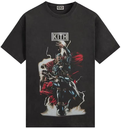 Kith x Marvel Thor Vintage Tee Black - authentic Kith product