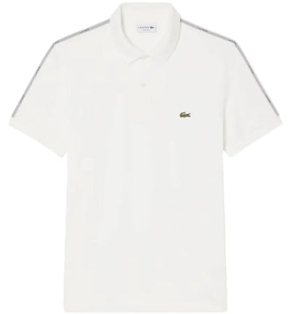 Lacoste S/S Regular Fit Striped Band Pique Polo Flour - authentic Lacoste product