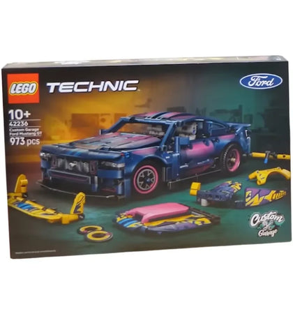 LEGO Technic Custom Garage Ford Mustang GT Car #42236 - authentic LEGO building set