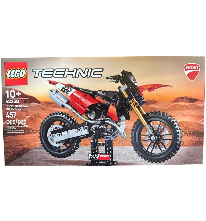LEGO Technic: Ducati Desmo450 MX Factory Motorcycle Set #42238 - vue 360