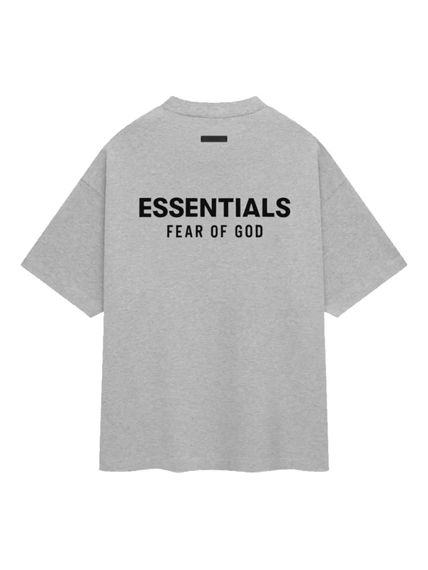 Fear of God Essentials Jersey Rundhals-T-Shirt Hellmelange-Grau