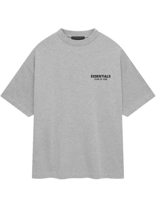 Fear of God Essentials Jersey Rundhals-T-Shirt Hellmelange-Grau
