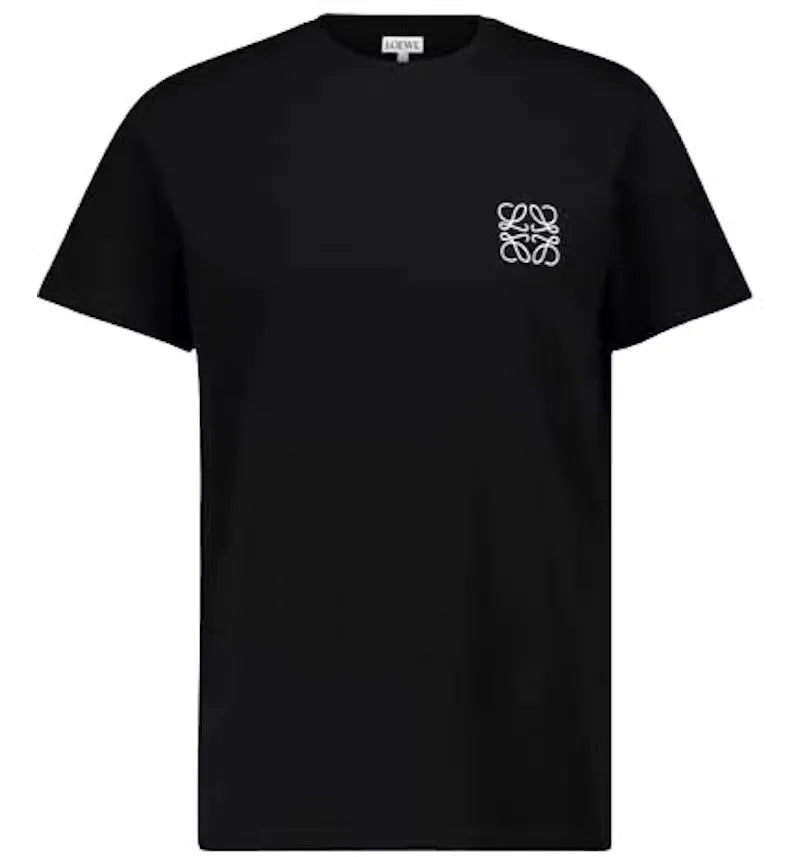 LOEWE Anagram Cotton T-shirt Black/White - vue 360