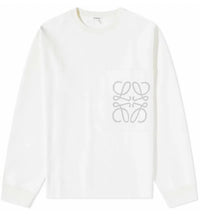 LOEWE Anagram Pocket Cotton And Viscose Sweater Soft White