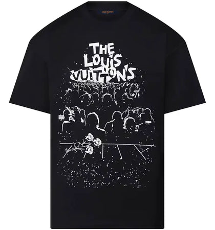 Louis Vuitton LV Concert Print T-shirt Black - authentic Louis Vuitton apparel