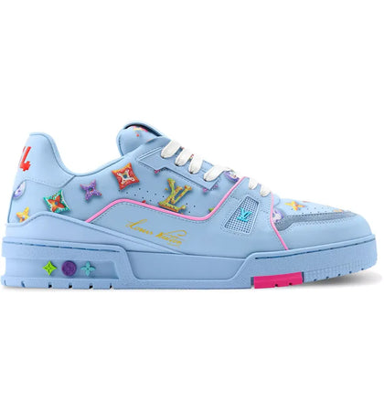 Louis Vuitton LV Trainer Monogram Donuts Blue - authentic Louis Vuitton sneakers