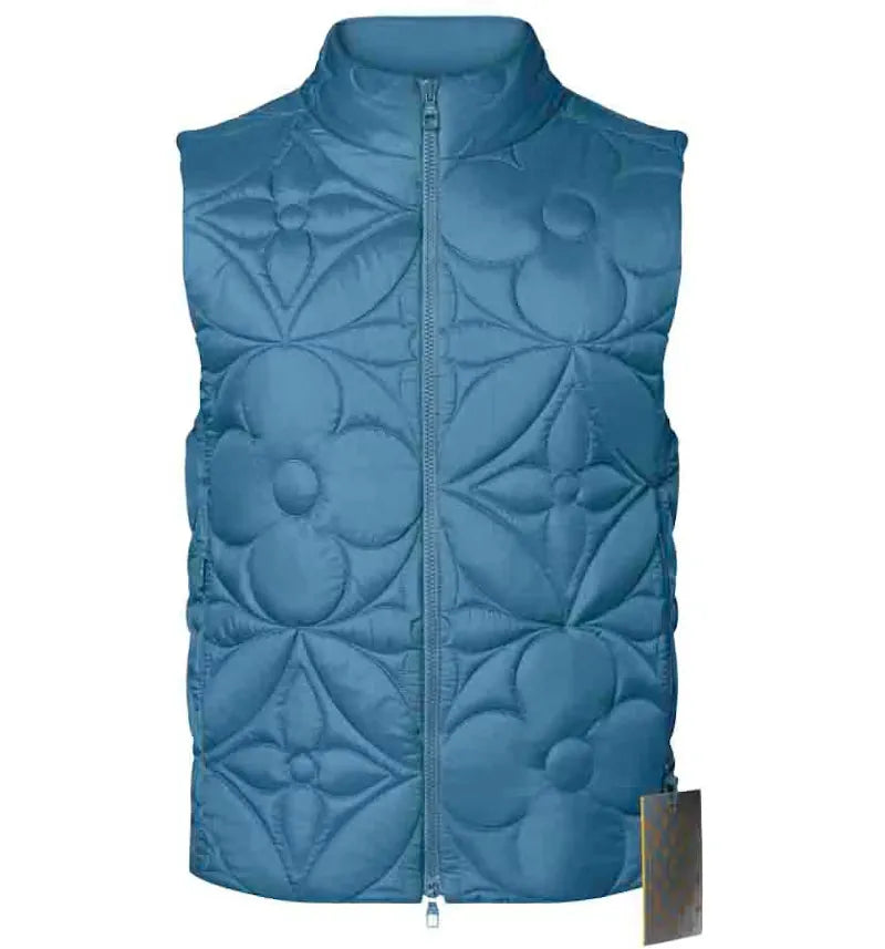 Louis Vuitton LVSE Padded Monogram Flower Gilet Blue - vue 360