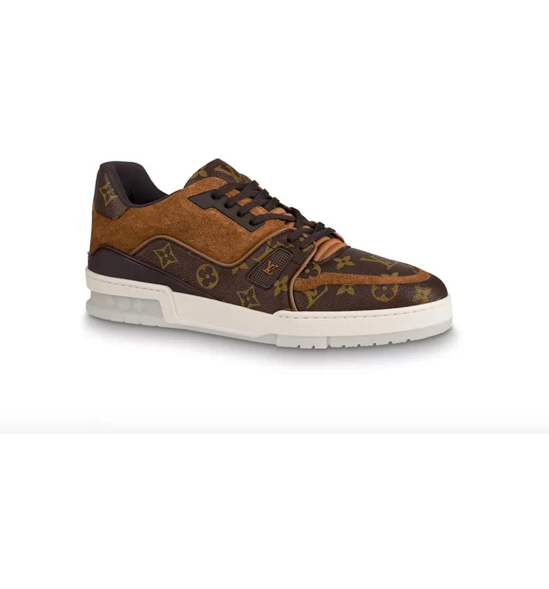 Louis Vuitton Trainer Suede Monogram - vue 360