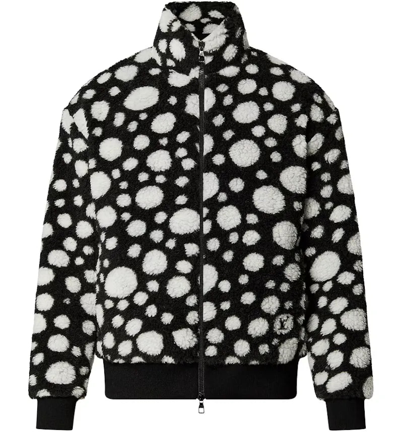 Louis Vuitton x Yayoi Kusama Infinity Dots Fleece Blouson Black/White - vue 360