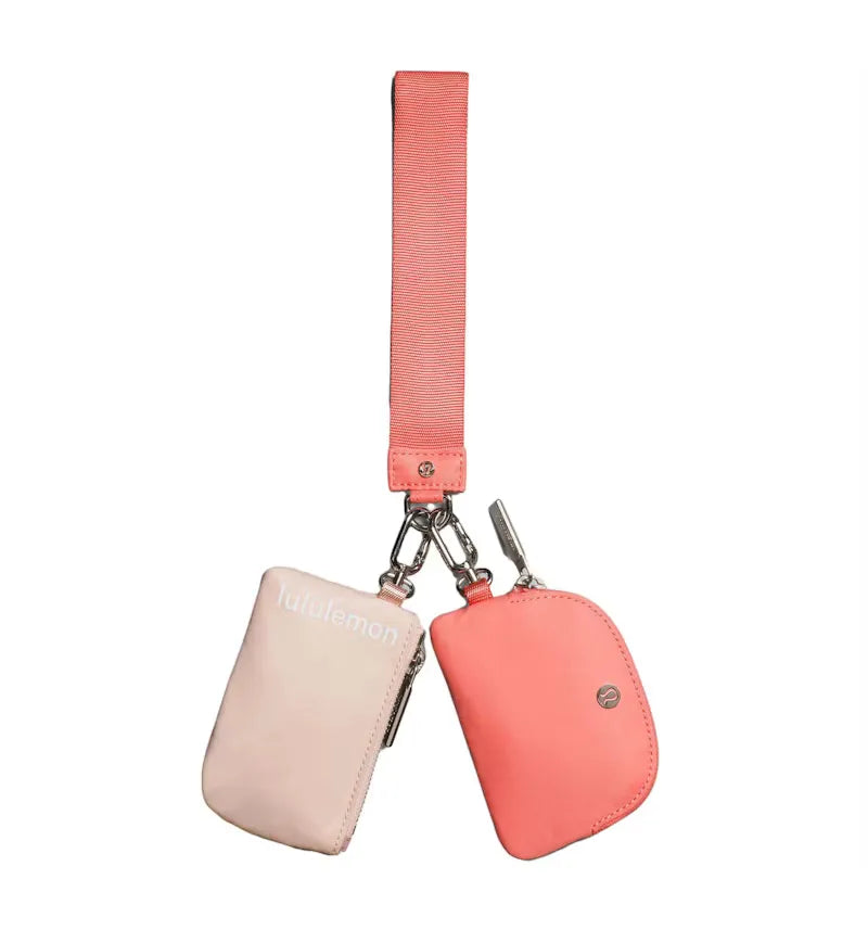 Lululemon Dual Pouch Wristlet Pink - vue 360