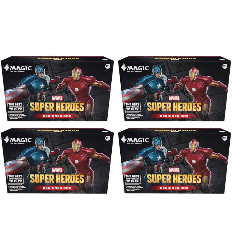 Magic: The Gathering Marvel Super Heroes Beginnger Box 4x Lot - vue 360
