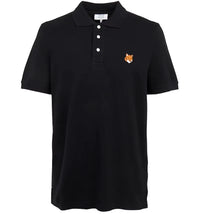 Maison Kitsune Fox Head Collar Short Sleeve T-shirt Black