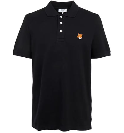 Maison Kitsune Fox Head Collar Short Sleeve T-shirt Black - authentic Maison Kitsune apparel