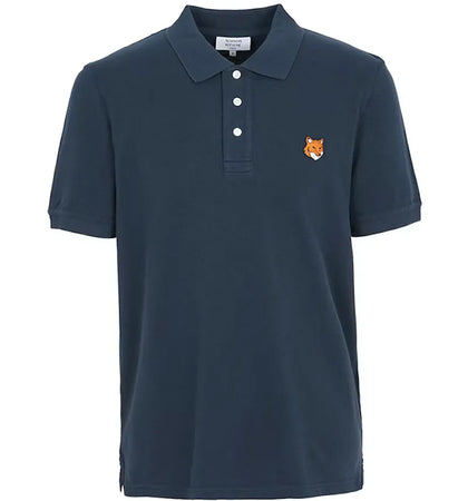 Maison Kitsune Fox Head Collar Short Sleeve T-shirt Navy - authentic Maison Kitsune apparel