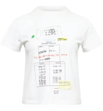 Maison Margiela Women's MM6 Logo T-shirt White - authentic Maison Margiela apparel