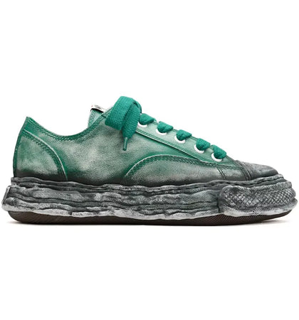 Maison Mihara Yasuhiro Peterson 23 OG Sole Faded Leather Low Green Black - authentic Maison Mihara Yasuhiro sneakers