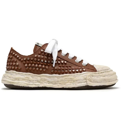 Maison Mihara Yasuhiro Peterson 23 OG Sole Studded Canvas Low Brown