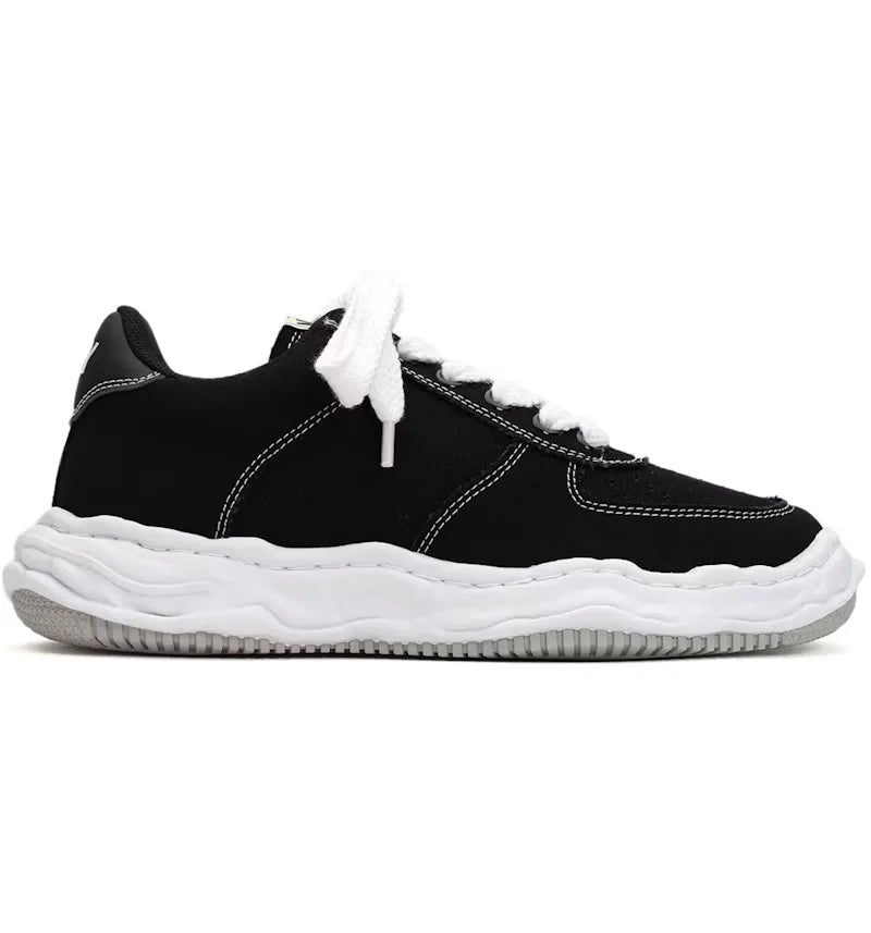 Maison Mihara Yasuhiro Wayne OG Sole Canvas Low Black Black White - vue 360