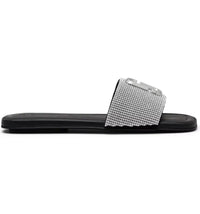 Marc Jacobs Leather Sandal Black Crystal (Women's)