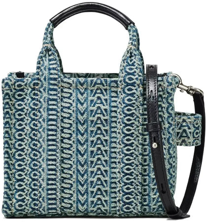 Marc Jacobs Monogram Sun Faded Denim Crossbody Tote Bag Sun Faded - authentic Marc Jacobs product