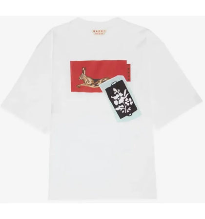 Marni Graphic Print T-shirt Willy White - authentic Marni apparel