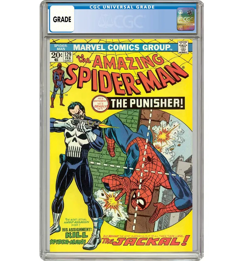 Marvel Amazing Spider-Man #129 (1st App. of The Punisher) Comic Book CGC Graded - vue 360