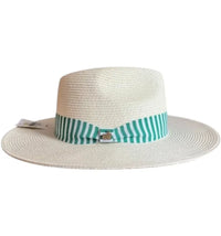 Masters Women's Fit Ribbon Band Straw Hat White/Green