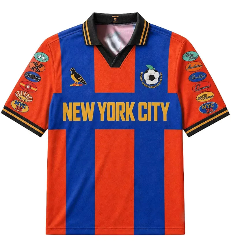 Mazzi Sports Mayor Zohran Mamdani New York City World Cup Kit Jersey (NYC Exclusive) Red/Blue - vue 360