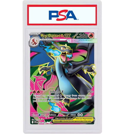 Mega Charizard X ex 2025 Pokémon Scarlet & Violet Phantasmal Flames 109/094 (PSA or BGS Graded) - authentic Pokemon product