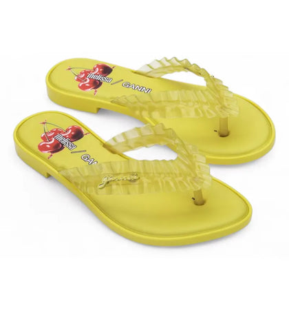 Melissa x Ganni Flip Flop Slim Yellow (Women's) - authentic Melissa sneakers