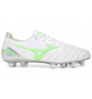 Mizuno Morelia Neo IV Pro Mix White Neon Green Cool Gray - authentic Mizuno sneakers